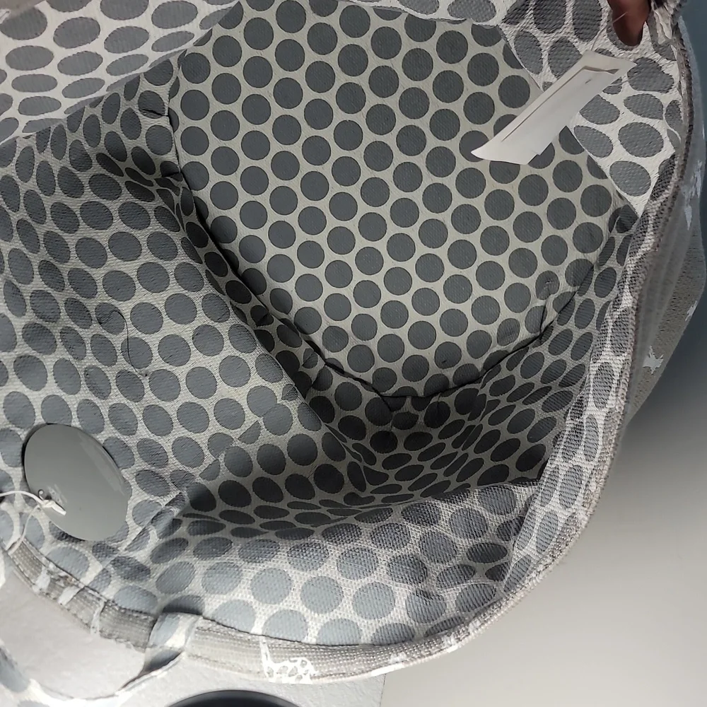 Taylor Madison Designs Gray Polka Dot & Giraffe Fabric Basket